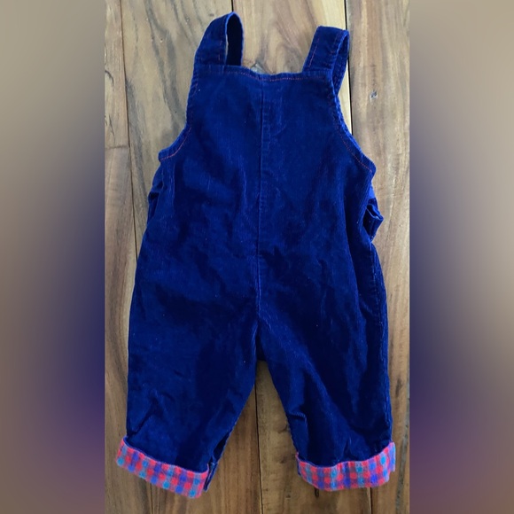 Vintage Baby Boy Farm Blue Corduroy Overall Size 3-6 Months - Picture 4 of 4